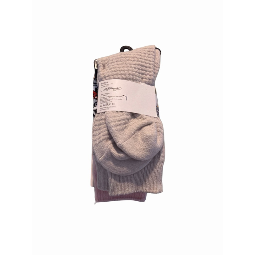 Women's Ed Hardy Waffle Slouchy Socks - Picture 3 of 3
